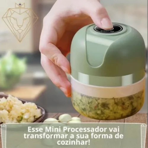 Mini Processador Elétrico de Alimentos Portátil com 3 lâminas de aço inox USB 250 ml Bivolt - Image 5