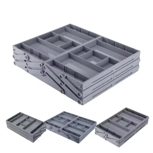 Organizador de gavetas de 2/3 camadas, bandeja de armazenamento, gaveta expansível. Caixa de joias, caixa organizadora de cosméticos talheres de cozinha.