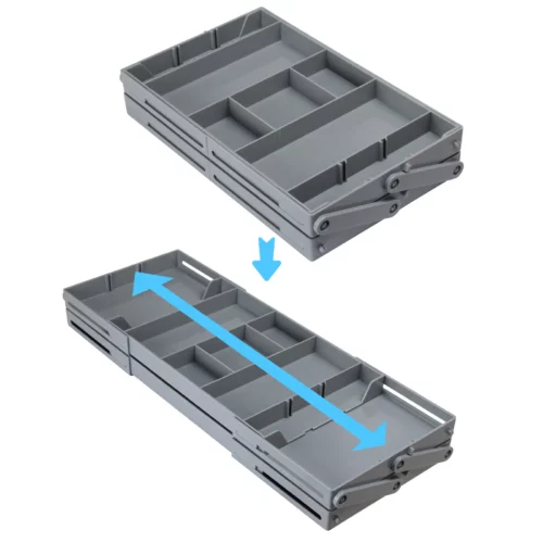 Organizador de gavetas de 2/3 camadas, bandeja de armazenamento, gaveta expansível. Caixa de joias, caixa organizadora de cosméticos talheres de cozinha. - Image 3